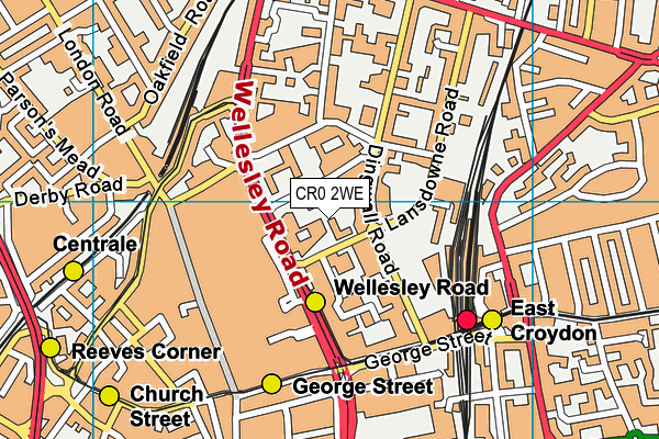 CR0 2WE map - OS VectorMap District (Ordnance Survey)