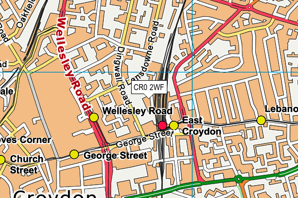 CR0 2WF map - OS VectorMap District (Ordnance Survey)