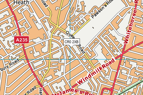 CR0 2XB map - OS VectorMap District (Ordnance Survey)