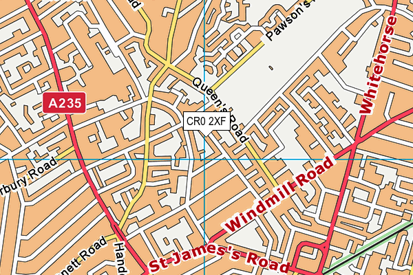 CR0 2XF map - OS VectorMap District (Ordnance Survey)