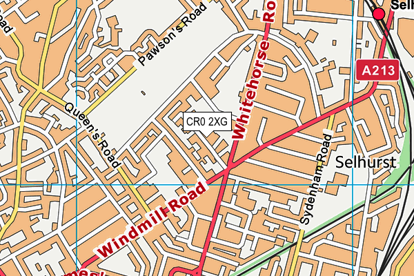 CR0 2XG map - OS VectorMap District (Ordnance Survey)