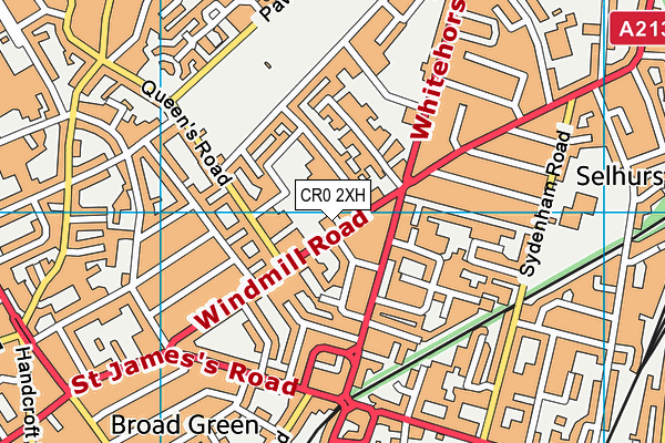 CR0 2XH map - OS VectorMap District (Ordnance Survey)