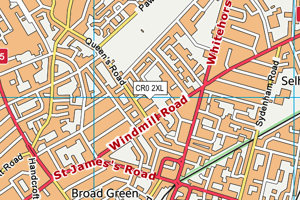 CR0 2XL map - OS VectorMap District (Ordnance Survey)