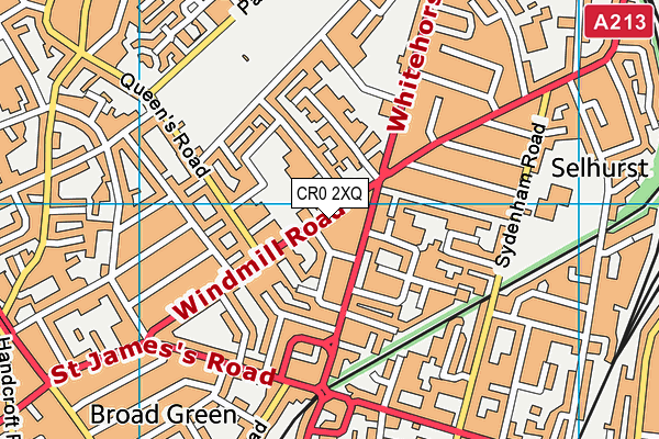 CR0 2XQ map - OS VectorMap District (Ordnance Survey)