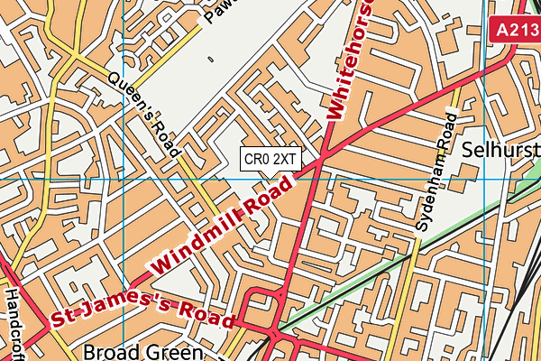 CR0 2XT map - OS VectorMap District (Ordnance Survey)