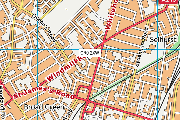 CR0 2XW map - OS VectorMap District (Ordnance Survey)