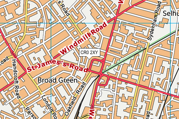 CR0 2XY map - OS VectorMap District (Ordnance Survey)