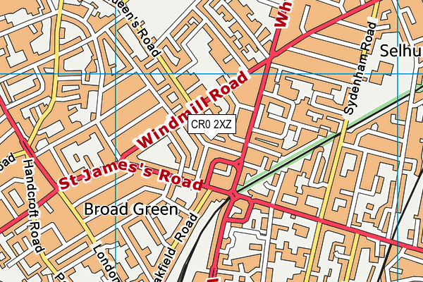 CR0 2XZ map - OS VectorMap District (Ordnance Survey)