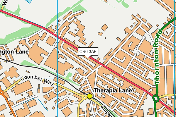 CR0 3AE map - OS VectorMap District (Ordnance Survey)