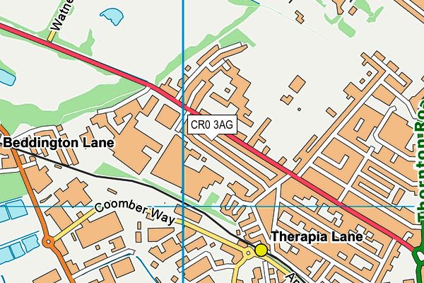 CR0 3AG map - OS VectorMap District (Ordnance Survey)