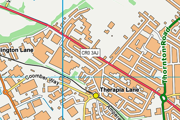 CR0 3AJ map - OS VectorMap District (Ordnance Survey)