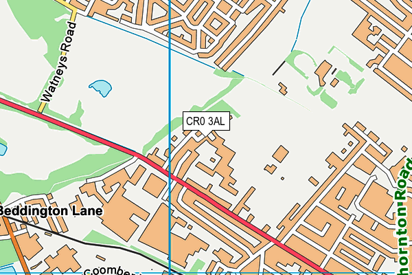 CR0 3AL map - OS VectorMap District (Ordnance Survey)