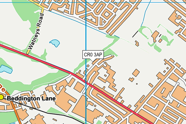 CR0 3AP map - OS VectorMap District (Ordnance Survey)