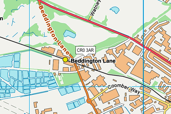 CR0 3AR map - OS VectorMap District (Ordnance Survey)