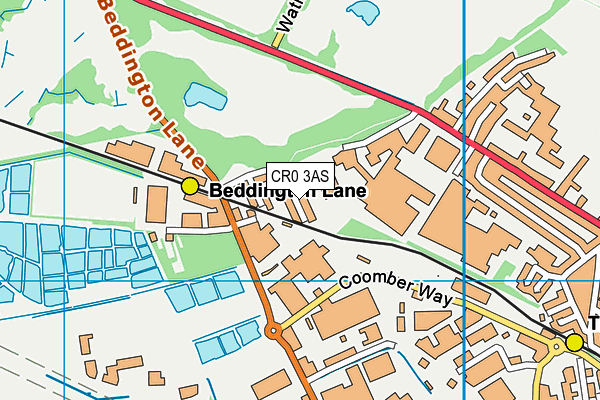 CR0 3AS map - OS VectorMap District (Ordnance Survey)