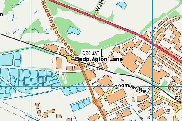 CR0 3AT map - OS VectorMap District (Ordnance Survey)