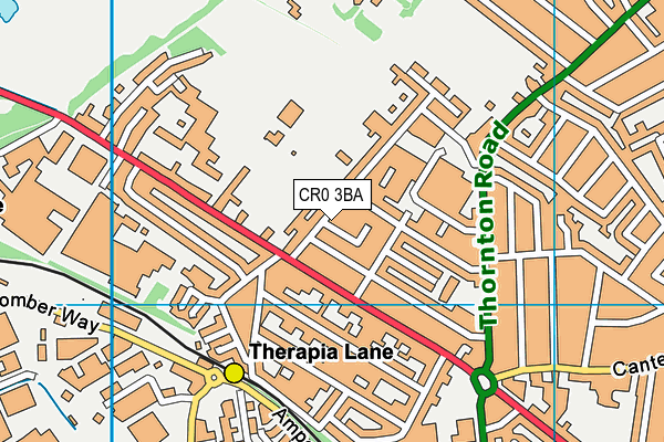 CR0 3BA map - OS VectorMap District (Ordnance Survey)