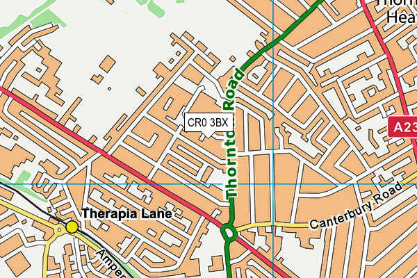 CR0 3BX map - OS VectorMap District (Ordnance Survey)