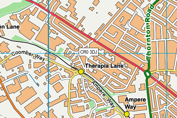 CR0 3DJ map - OS VectorMap District (Ordnance Survey)