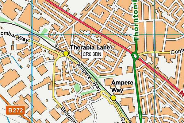 CR0 3DN map - OS VectorMap District (Ordnance Survey)