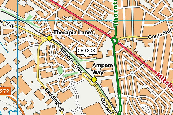 CR0 3DS map - OS VectorMap District (Ordnance Survey)