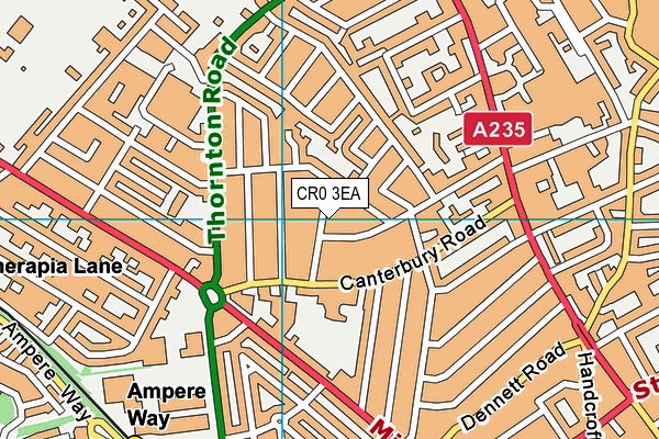 CR0 3EA map - OS VectorMap District (Ordnance Survey)