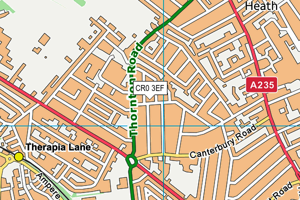 CR0 3EF map - OS VectorMap District (Ordnance Survey)