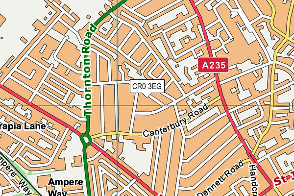 CR0 3EG map - OS VectorMap District (Ordnance Survey)