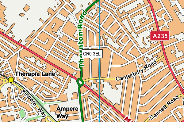 CR0 3EL map - OS VectorMap District (Ordnance Survey)