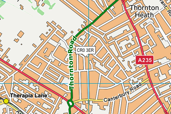 CR0 3ER map - OS VectorMap District (Ordnance Survey)