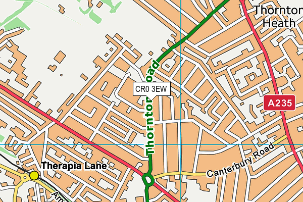 CR0 3EW map - OS VectorMap District (Ordnance Survey)