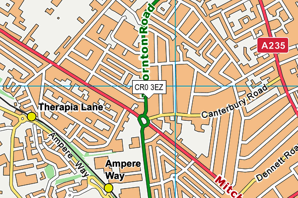 CR0 3EZ map - OS VectorMap District (Ordnance Survey)