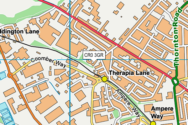 CR0 3GR map - OS VectorMap District (Ordnance Survey)