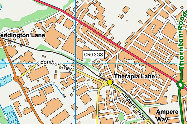 CR0 3GS map - OS VectorMap District (Ordnance Survey)