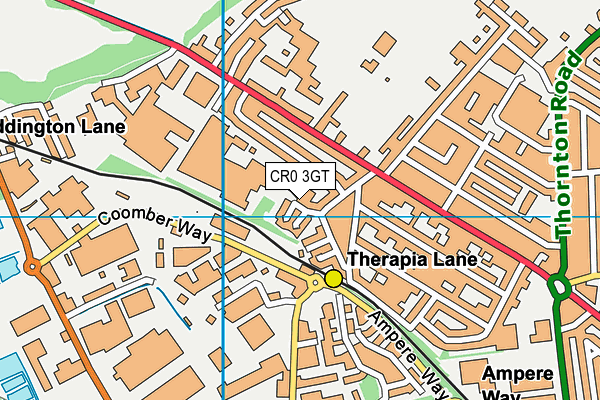 CR0 3GT map - OS VectorMap District (Ordnance Survey)