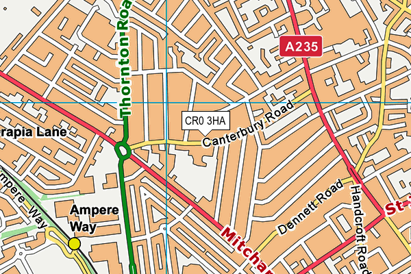 CR0 3HA map - OS VectorMap District (Ordnance Survey)