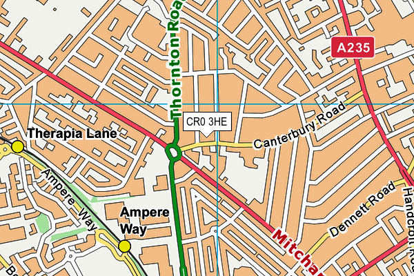 CR0 3HE map - OS VectorMap District (Ordnance Survey)