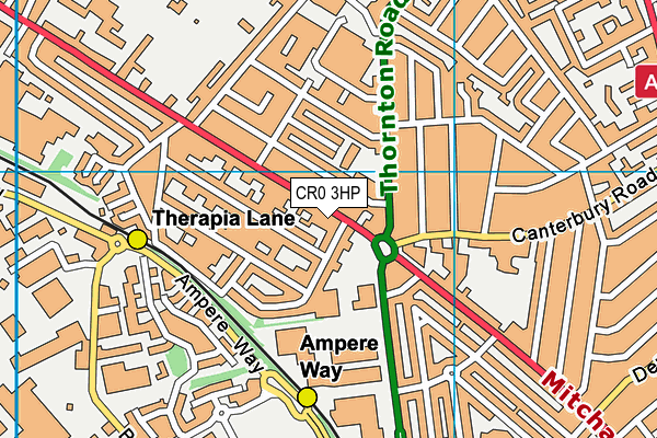 CR0 3HP map - OS VectorMap District (Ordnance Survey)