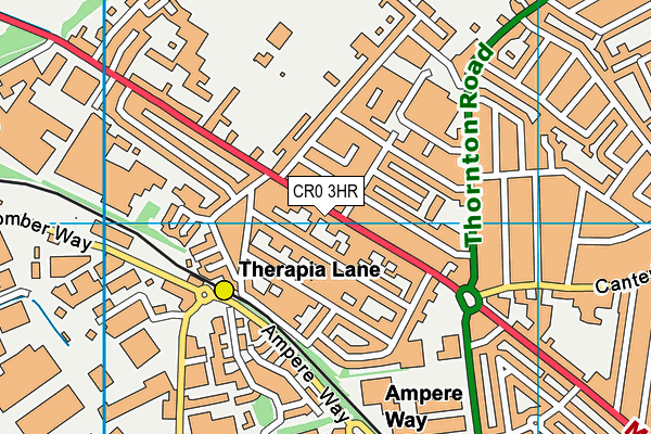 CR0 3HR map - OS VectorMap District (Ordnance Survey)