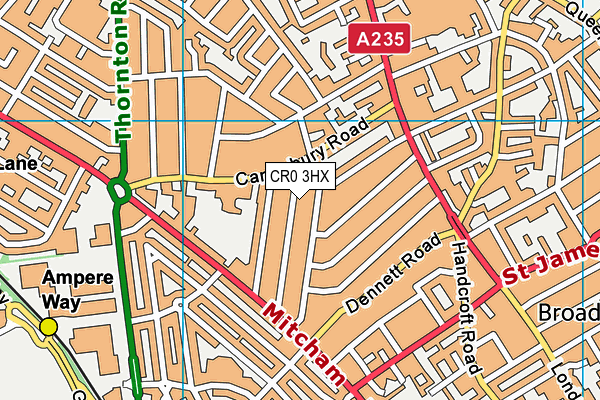 CR0 3HX map - OS VectorMap District (Ordnance Survey)