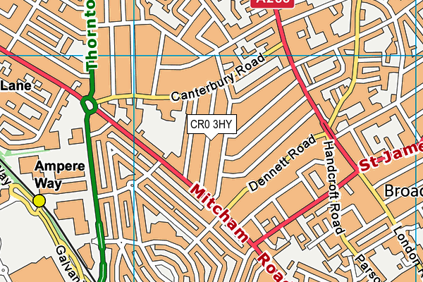CR0 3HY map - OS VectorMap District (Ordnance Survey)