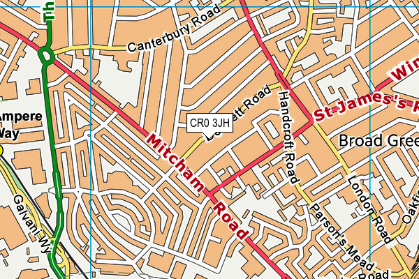 CR0 3JH map - OS VectorMap District (Ordnance Survey)