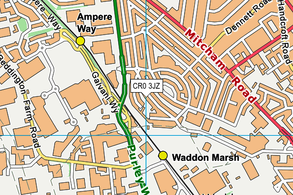 CR0 3JZ map - OS VectorMap District (Ordnance Survey)