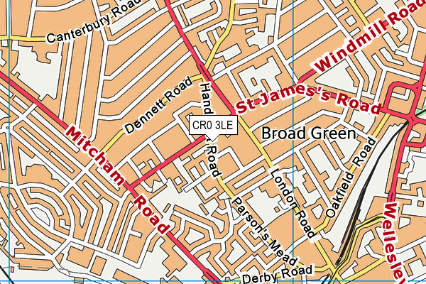 CR0 3LE map - OS VectorMap District (Ordnance Survey)