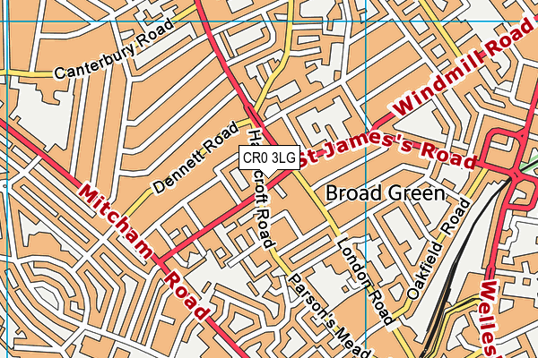 CR0 3LG map - OS VectorMap District (Ordnance Survey)