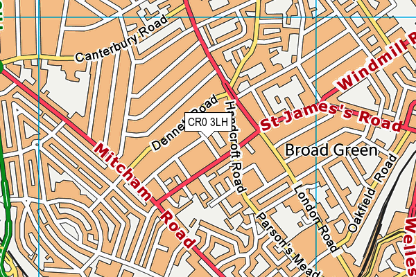 CR0 3LH map - OS VectorMap District (Ordnance Survey)