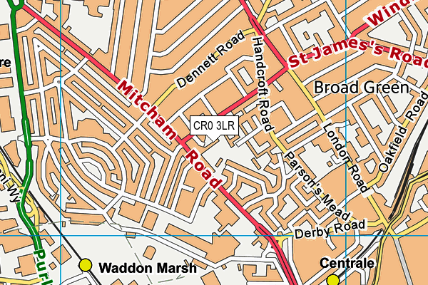 CR0 3LR map - OS VectorMap District (Ordnance Survey)