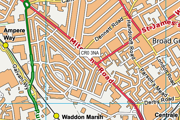 CR0 3NA map - OS VectorMap District (Ordnance Survey)