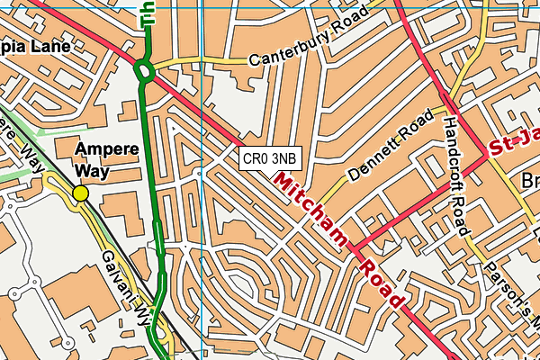 CR0 3NB map - OS VectorMap District (Ordnance Survey)