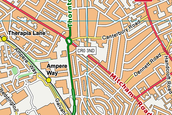 CR0 3ND map - OS VectorMap District (Ordnance Survey)